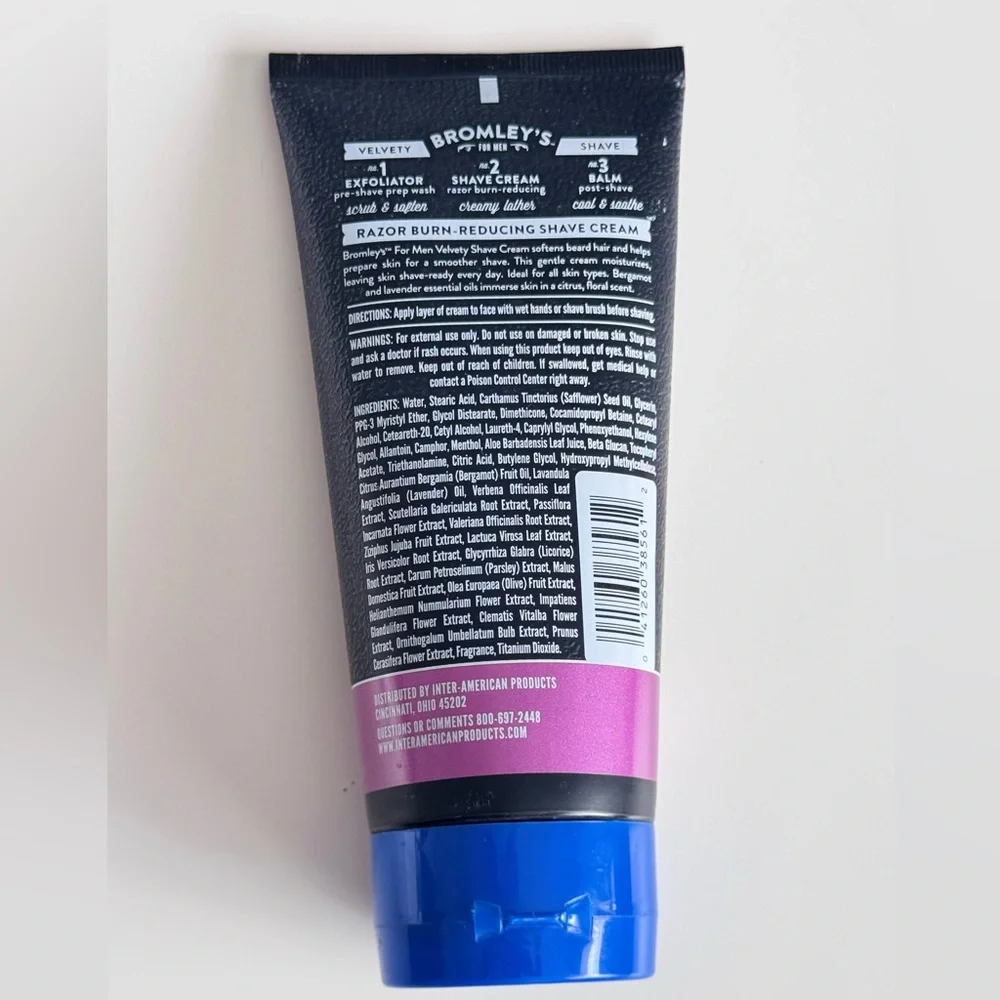 BROMLEY’S Bergamot Lavender Velvety Shave Cream for Men